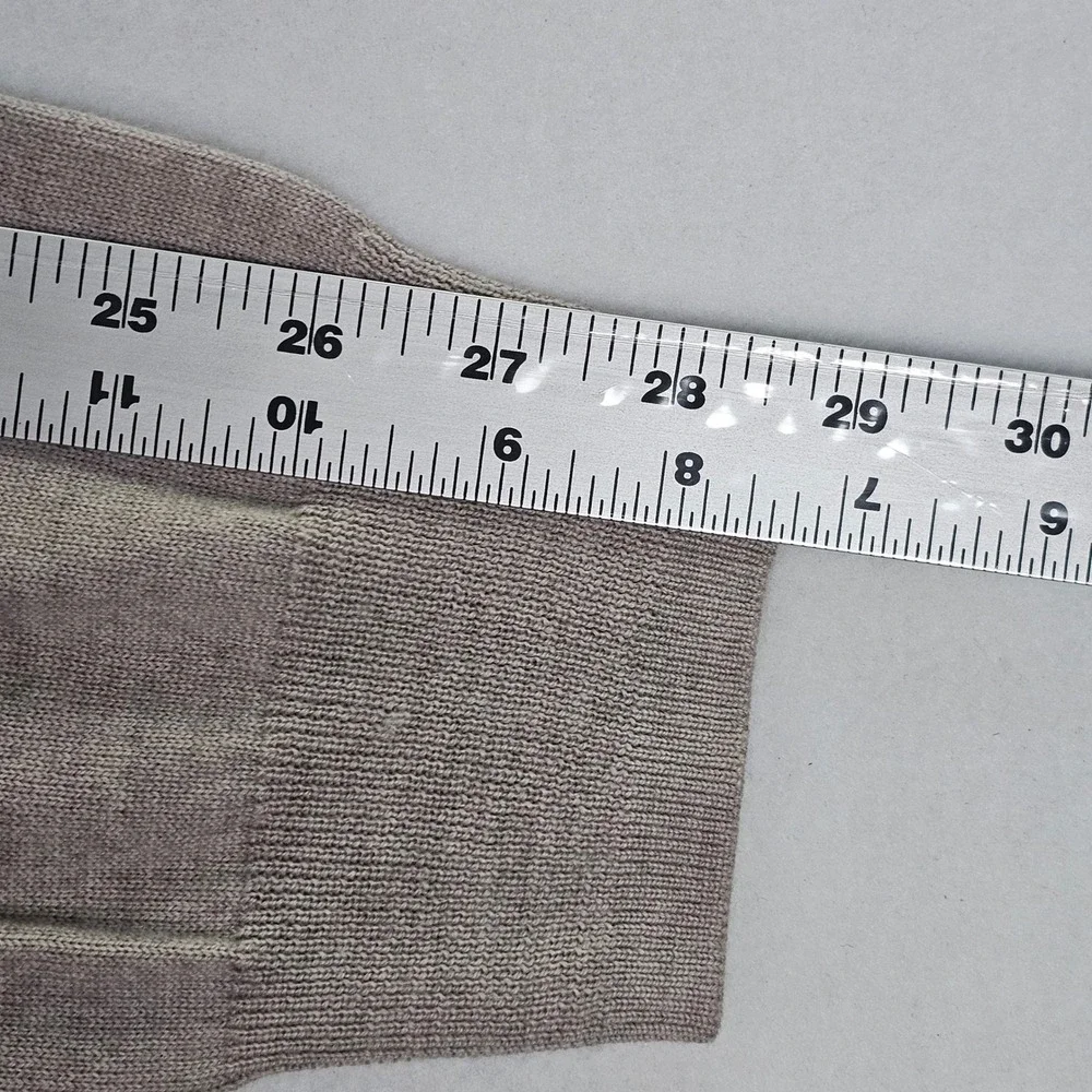 Joseph Abboud Mens 2XLT Extra Fine Merino Wool Quarter‎ Zip Sweater Taupe Tall